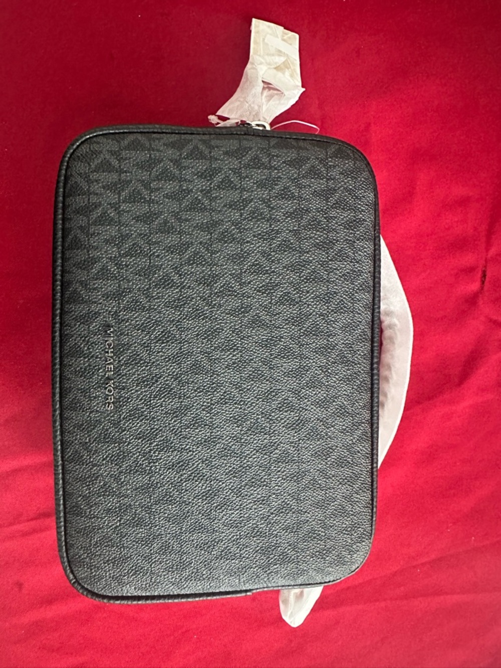Michael Kors Black Logo-Print Double Zip Chain Camera Crossbody - Picture 3 of 7